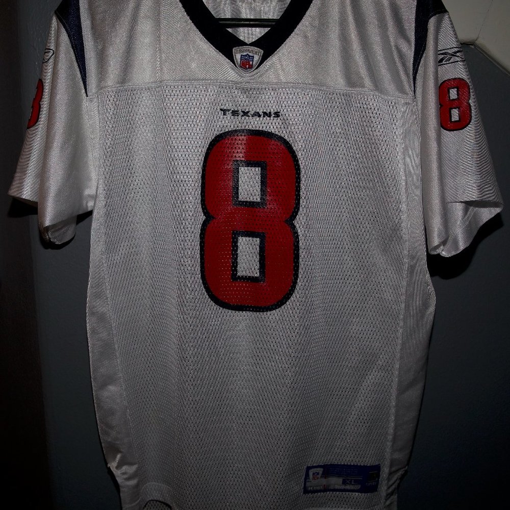 David Carr #8 - Houston Texans - Men's Size XL White Jersey (Reebok On Field)